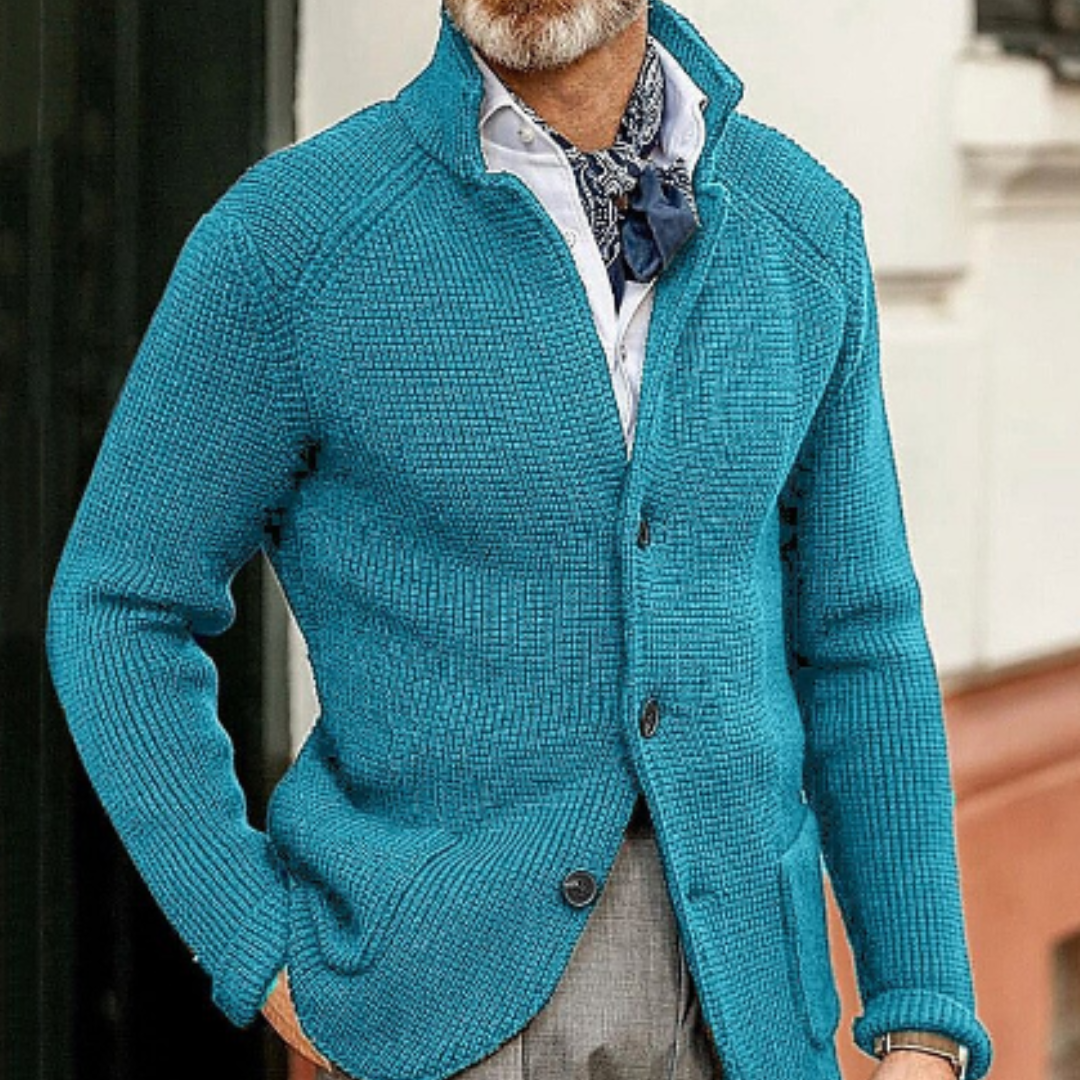 Heren Klassieke Strickjacke Winter | Lang, Fijngebreid