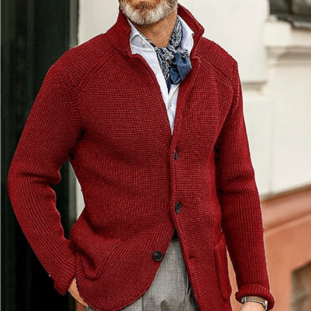 Heren Klassieke Strickjacke Winter | Lang, Fijngebreid
