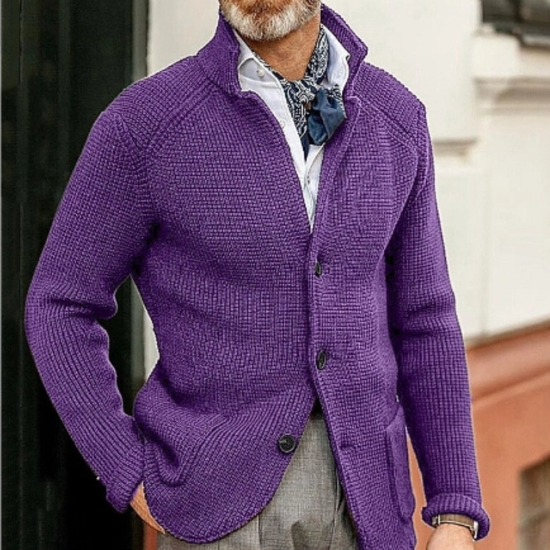 Heren Klassieke Strickjacke Winter | Lang, Fijngebreid