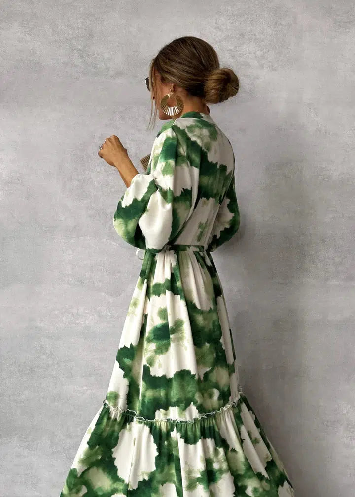Dames Elegante Tie-Dye Zomerjurk | Maxi