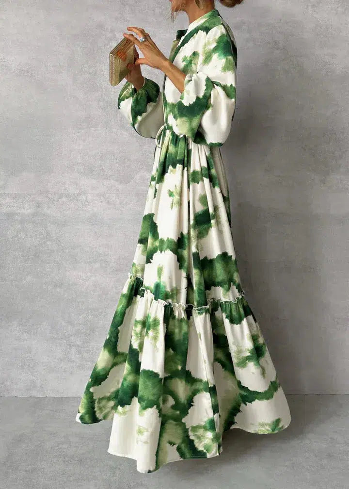 Dames Elegante Tie-Dye Zomerjurk | Maxi
