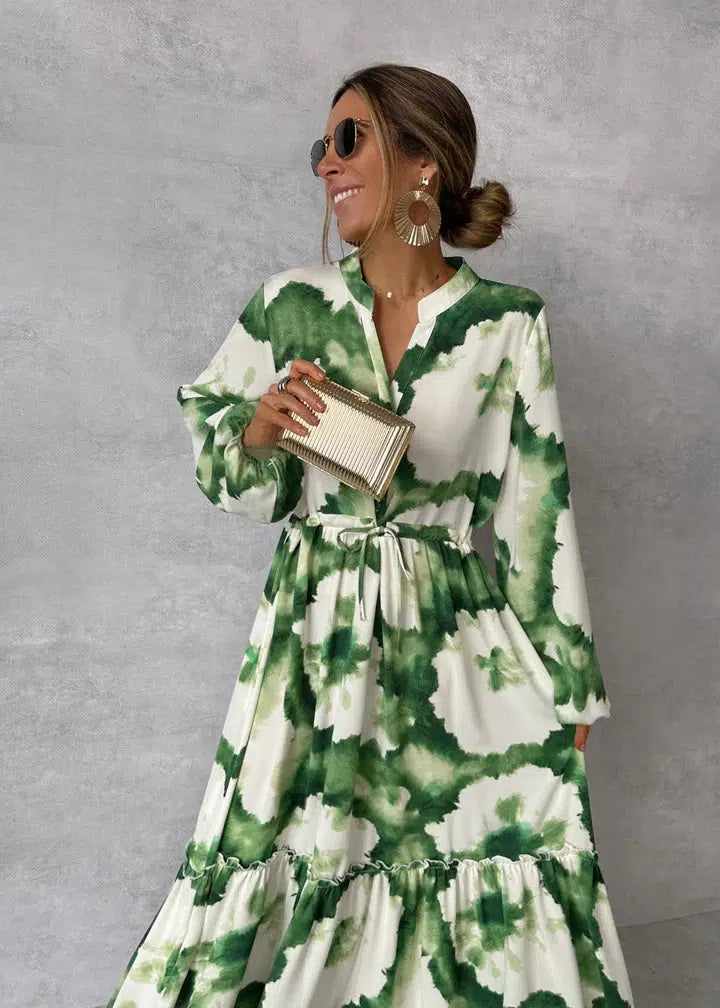 Dames Elegante Tie-Dye Zomerjurk | Maxi