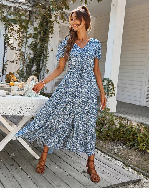 Emma | Abito Estivo Maxi Floreale Leggero per Donne