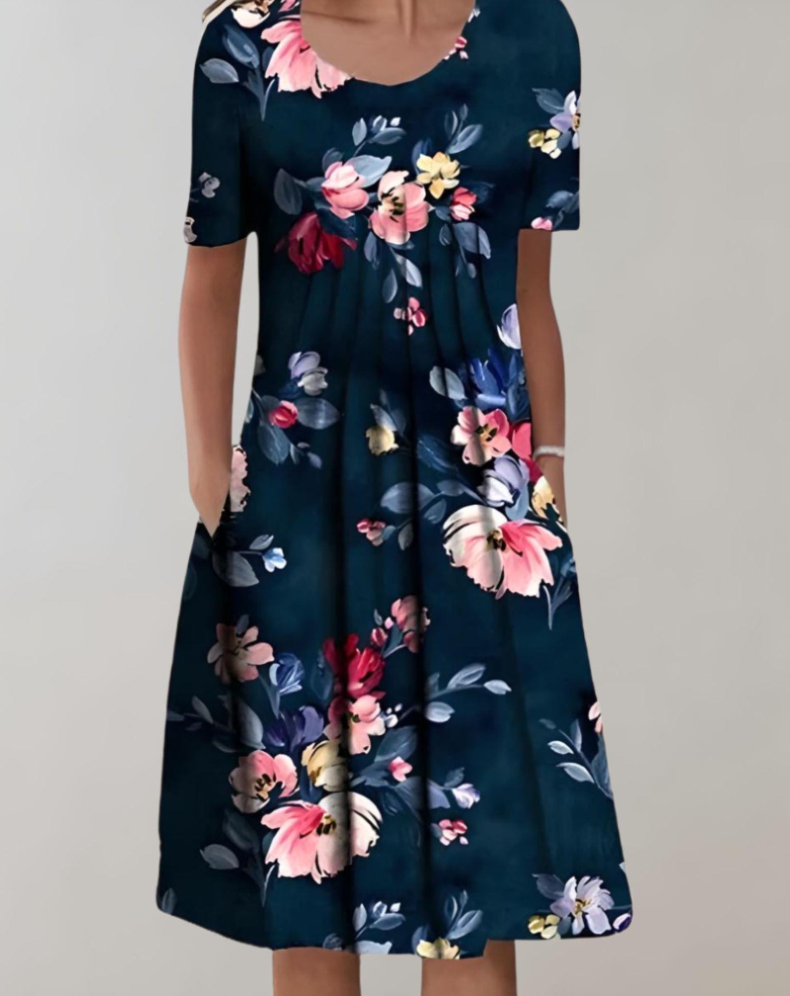 Abito estivo elegante da donna con stampa floreale | Midi