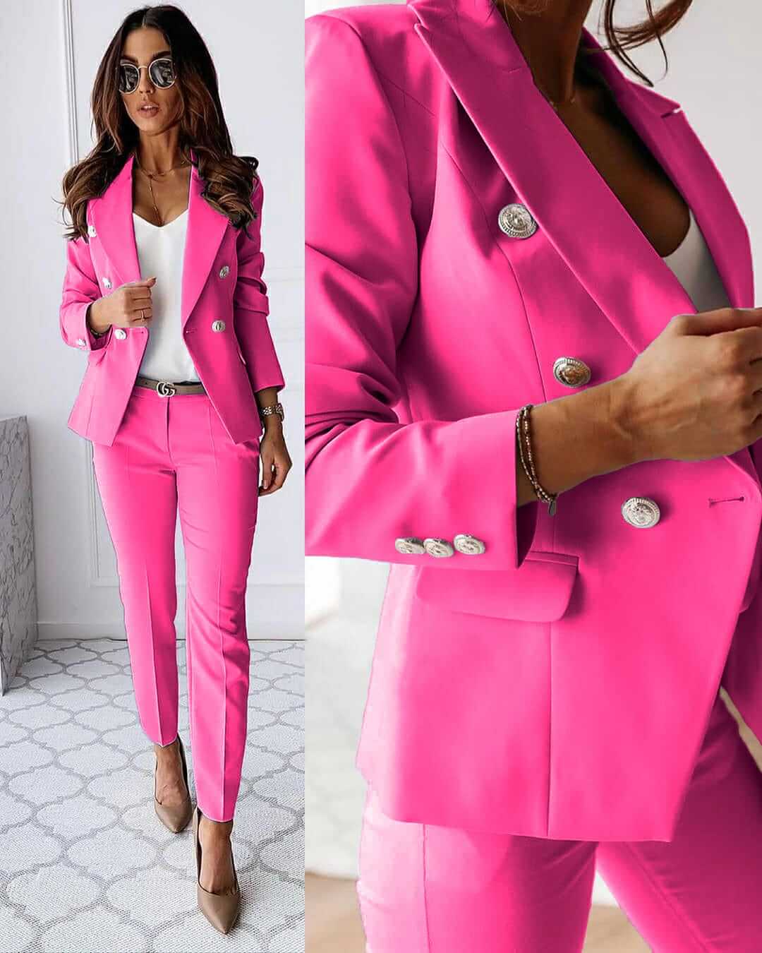 Blazer Dames | Elegante Zakelijke Blazer met Knopen