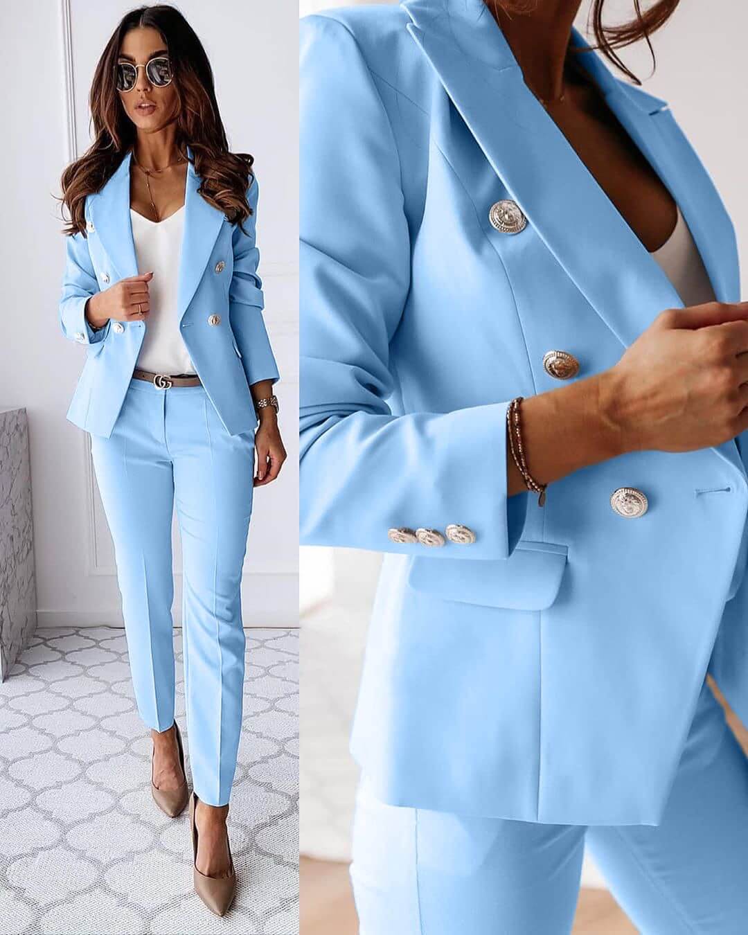 Blazer Dames | Elegante Zakelijke Blazer met Knopen