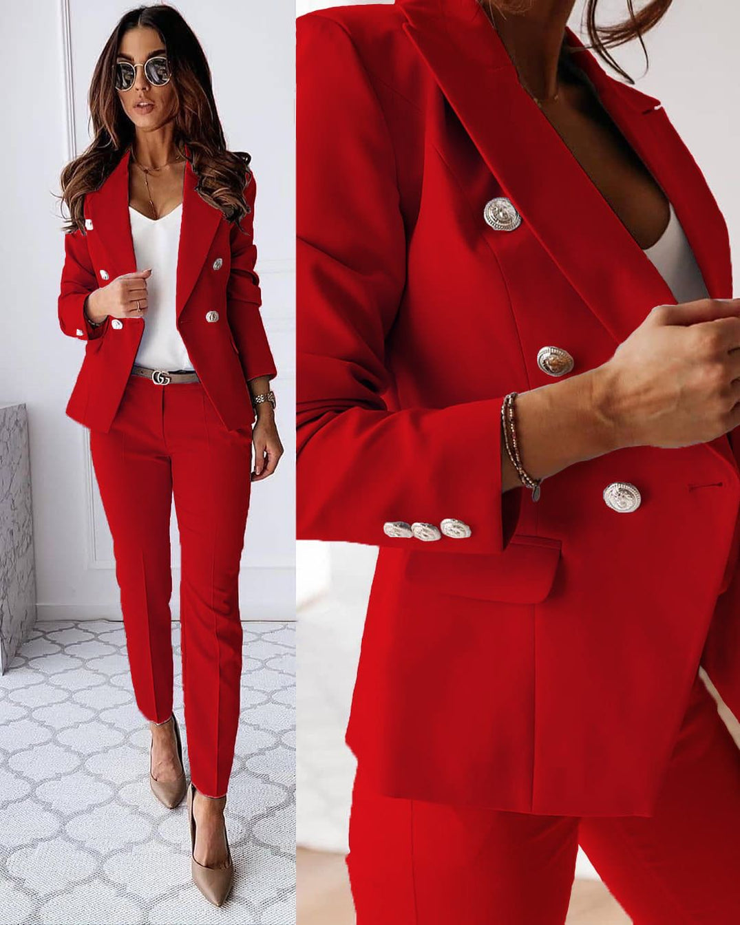 Blazer Dames | Elegante Zakelijke Blazer met Knopen