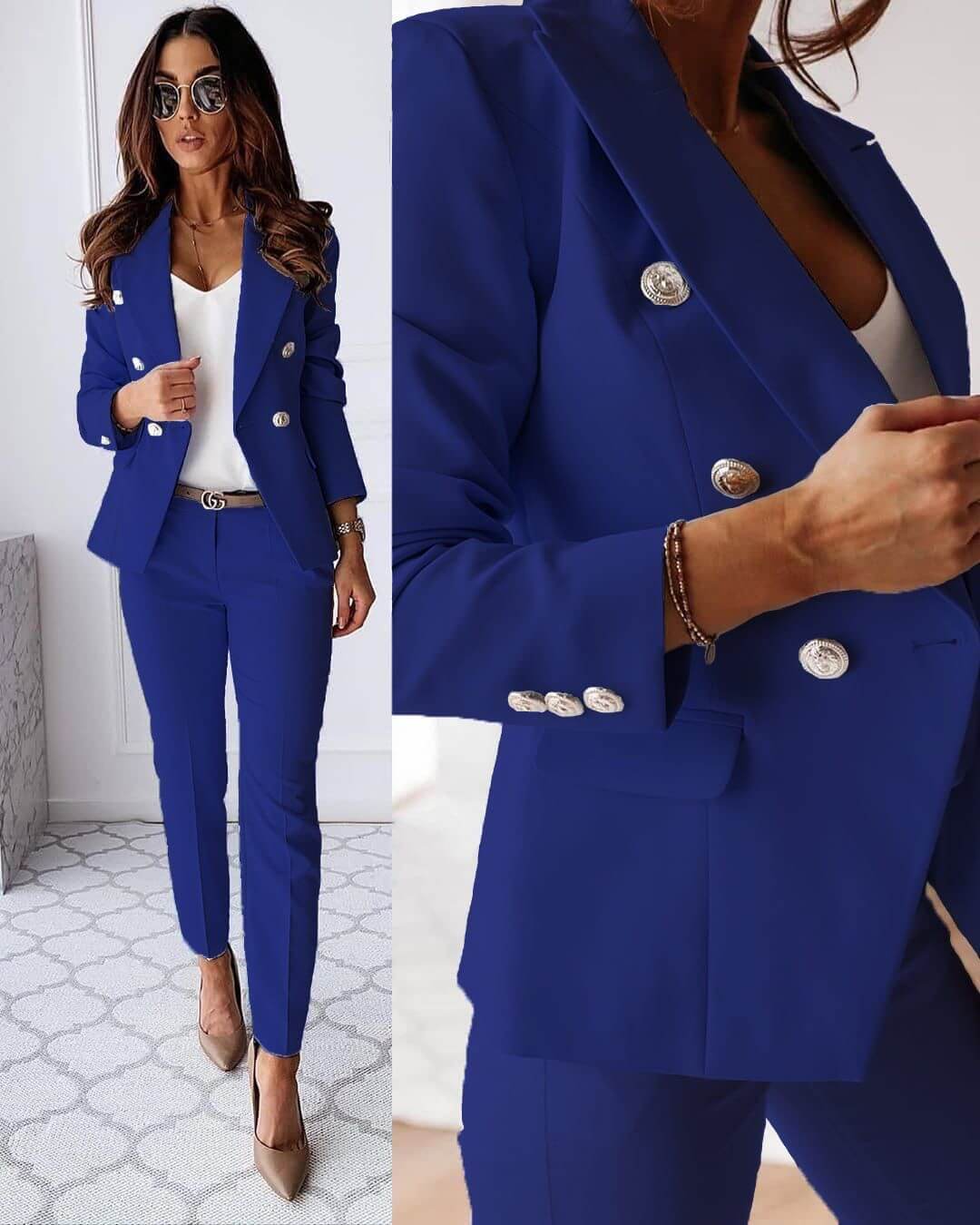 Blazer Dames | Elegante Zakelijke Blazer met Knopen