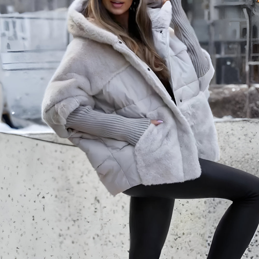 Dames Oversized Gewatteerde Winterjas – Warm Capuchon
