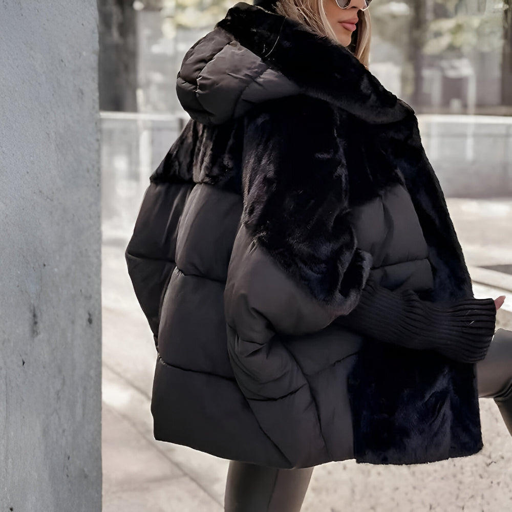 Dames Oversized Gewatteerde Winterjas – Warm Capuchon
