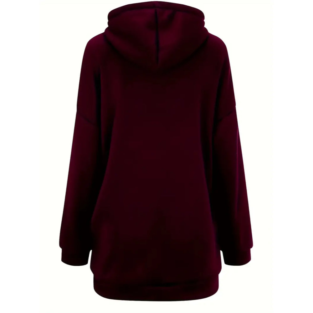 Dames Oversized Hoodie Jurk | Lange Mouwen, Capuchon
