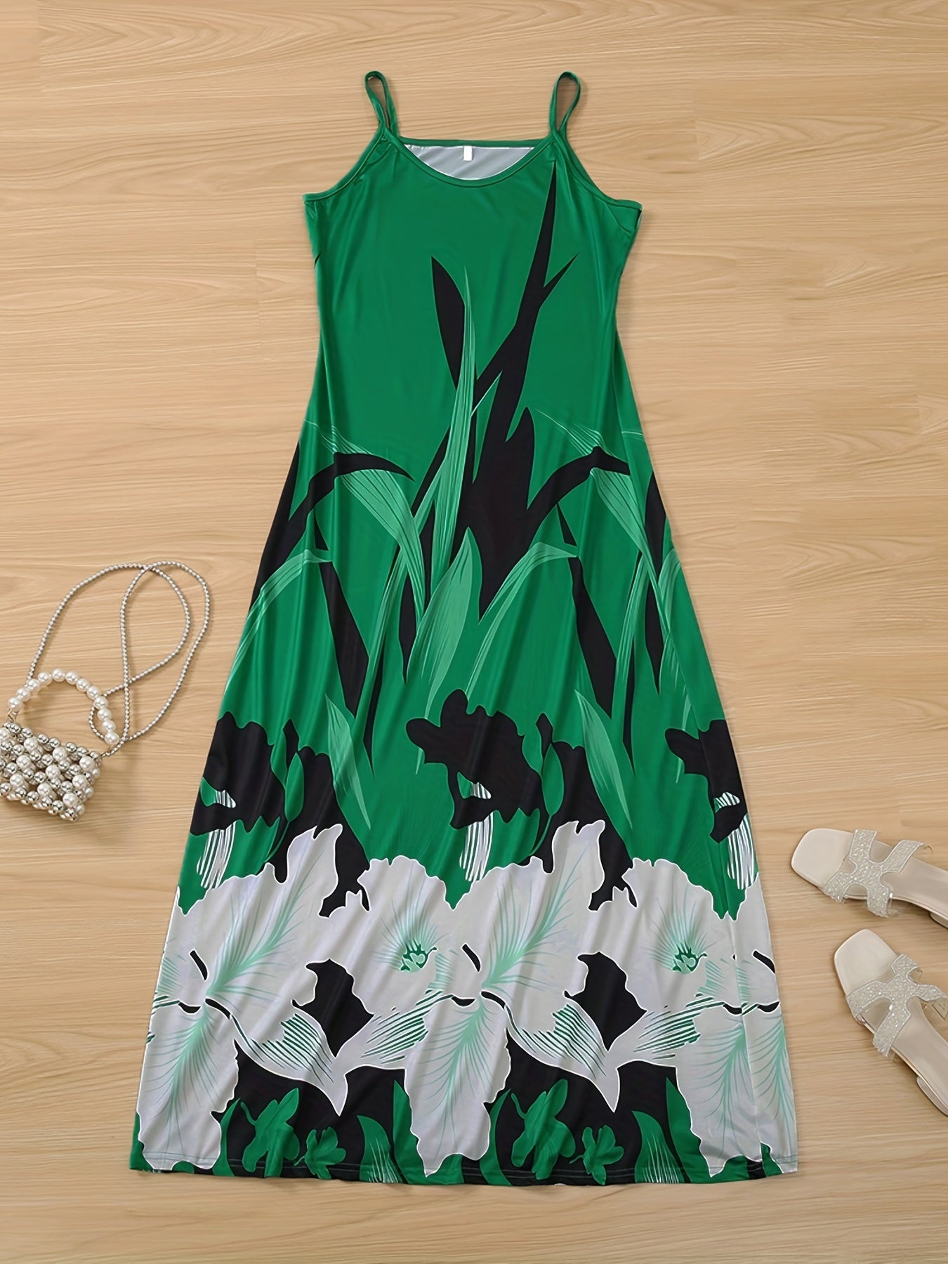 Dames Elegante maxi zomerjurk met tropische print | Maxi