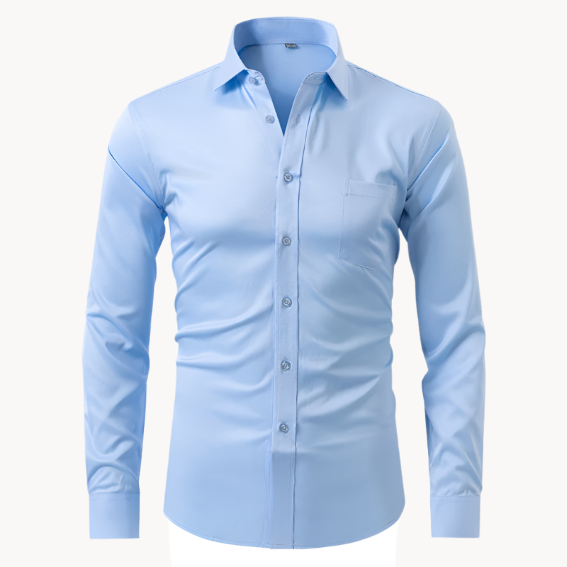 Heren Langarm Overhemd | Slim Fit, Knopen