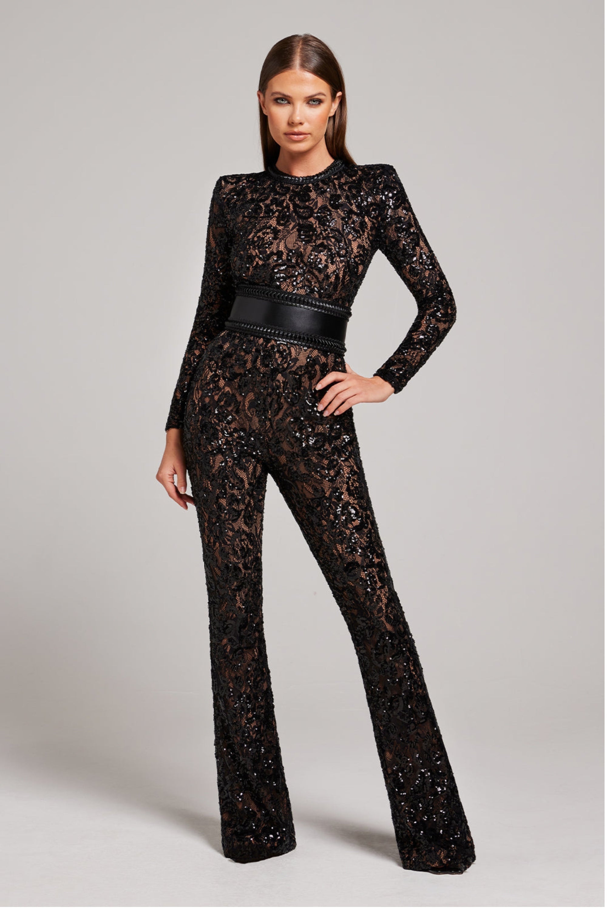 Dames glitter jumpsuit | Feestelijk gala ontwerp