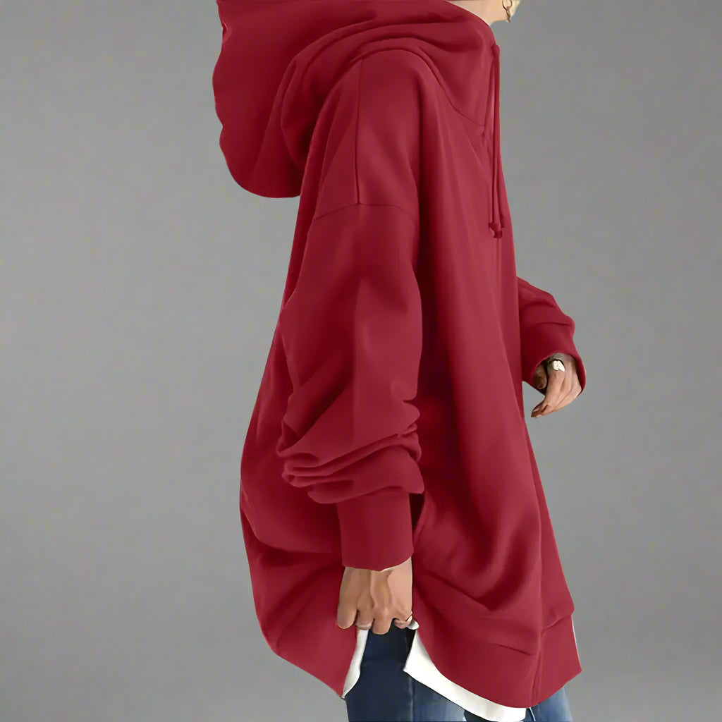 Dames Oversized Hoodie Jurk | Lange Mouwen, Capuchon