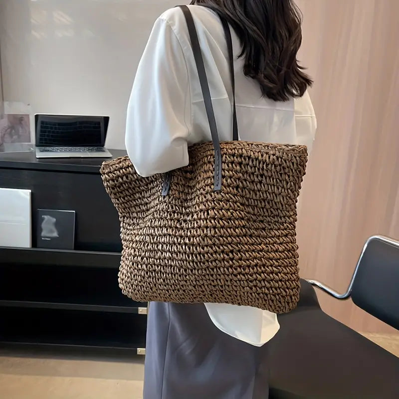Dames Zomer Shopper | Gevlochten, Groot Formaat