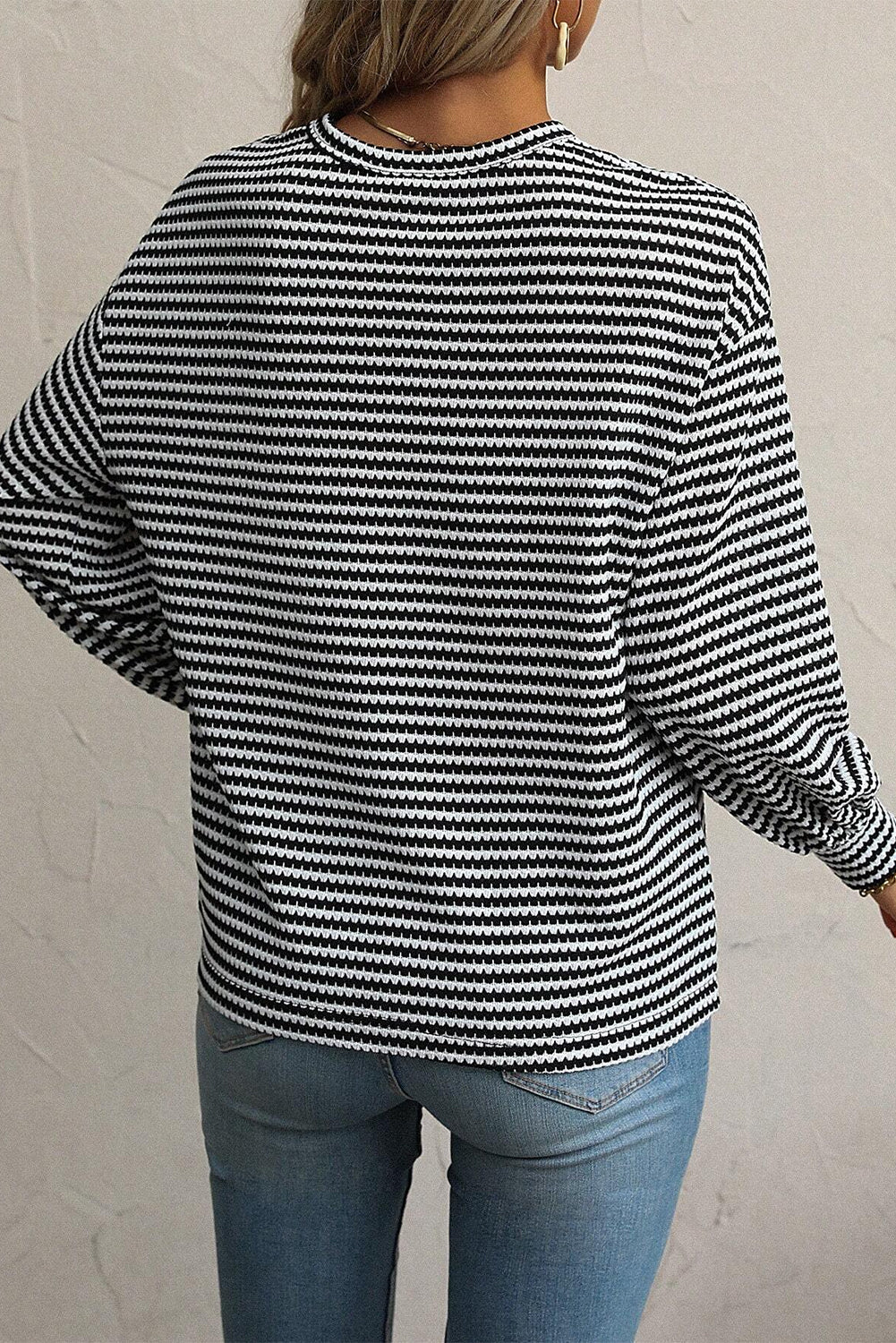 Dames Zomer Pullover | Langarm, Gestreept