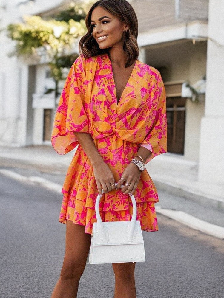 Mila | Dames elegante cocktail zomerjurk | Mini