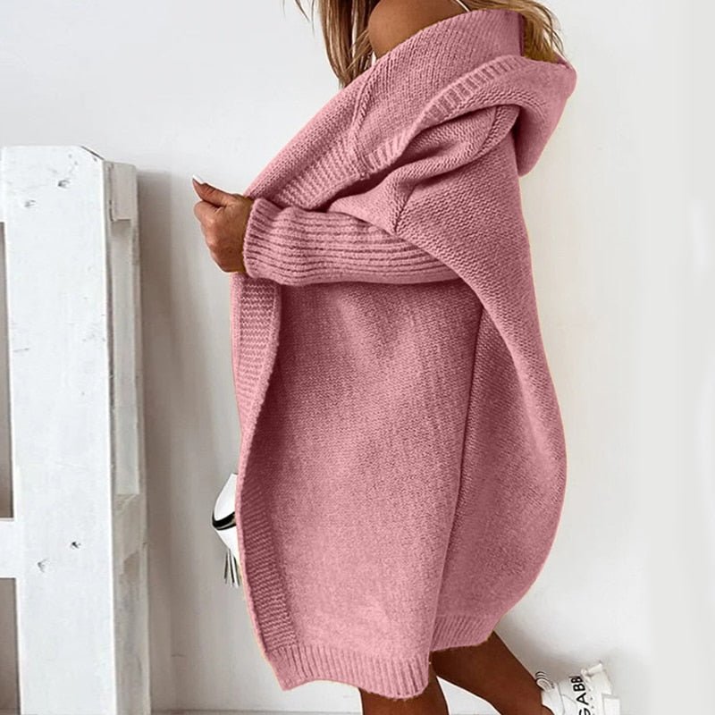 Dames Herfst Cardigan | Oversized, Met Capuchon