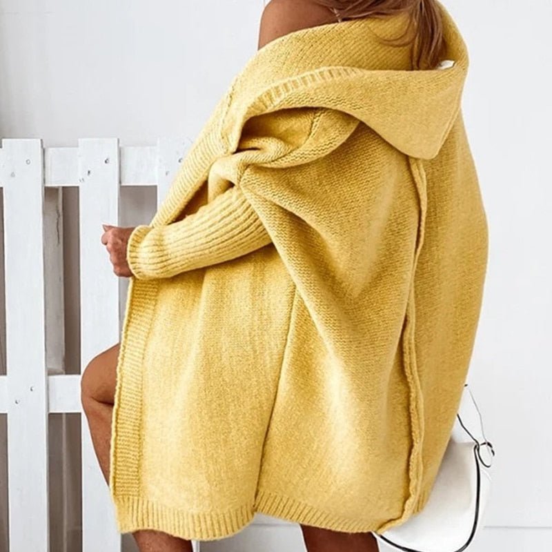 Dames Herfst Cardigan | Oversized, Met Capuchon