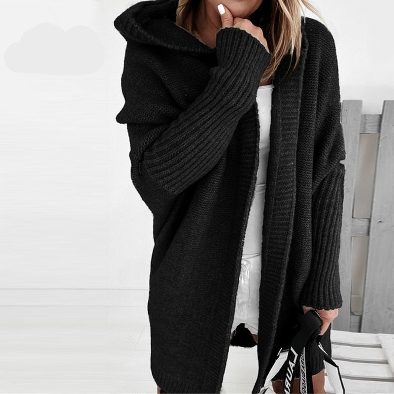 Dames Herfst Cardigan | Oversized, Met Capuchon
