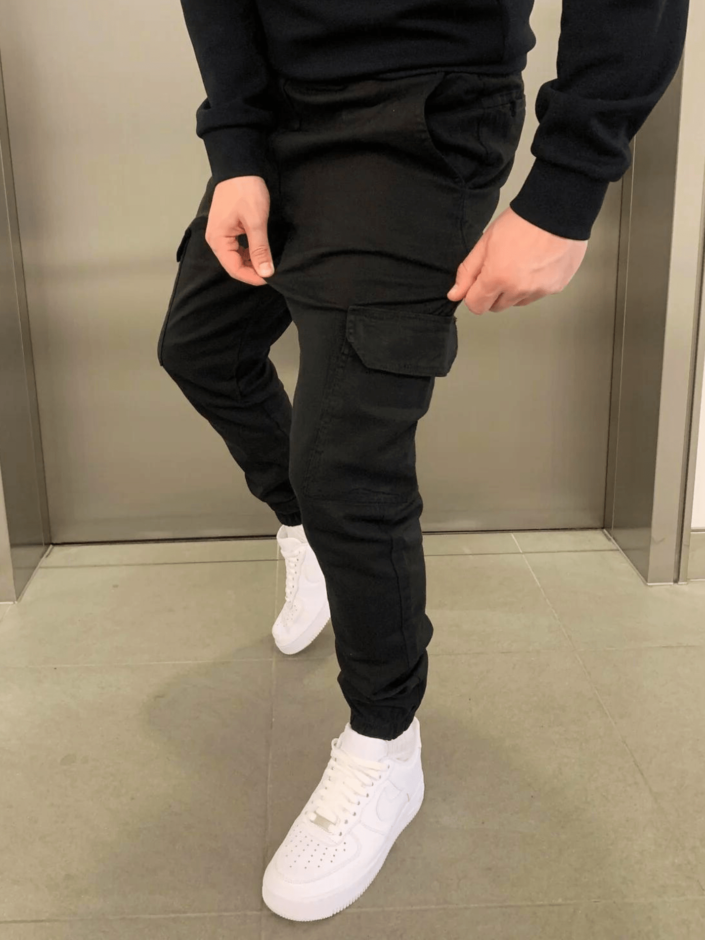 Heren Cargo Joggingbroek | Slim Fit Werksbroek