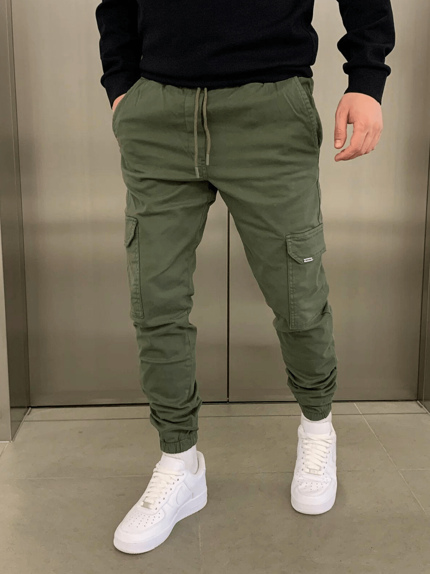 Heren Cargo Joggingbroek | Slim Fit Werksbroek