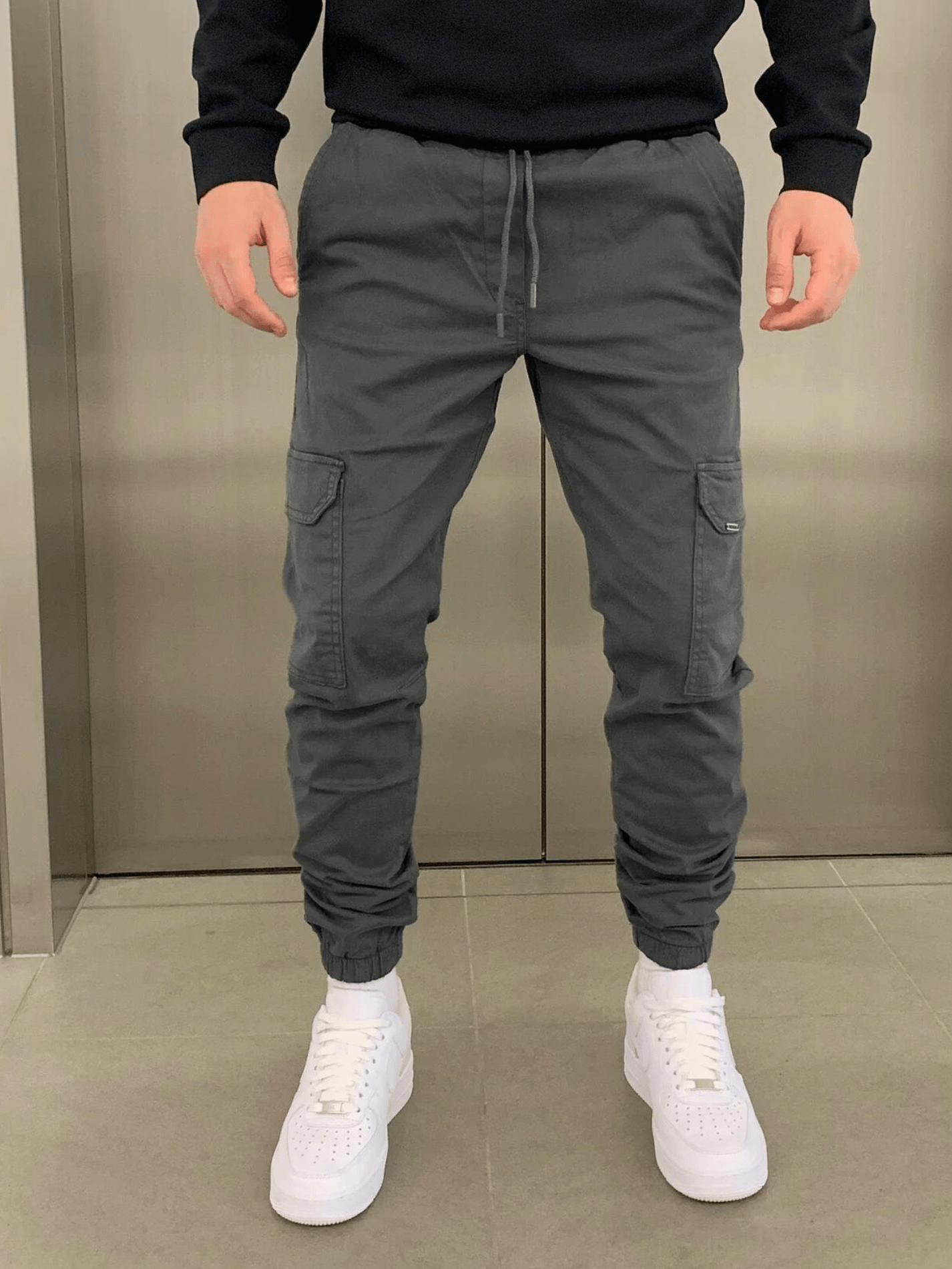 Heren Cargo Joggingbroek | Slim Fit Werksbroek