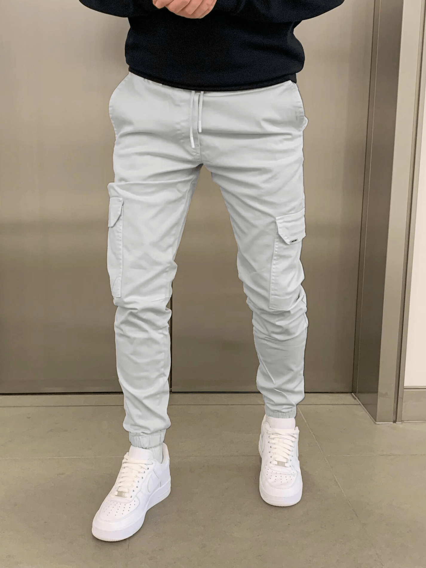 Heren Cargo Joggingbroek | Slim Fit Werksbroek