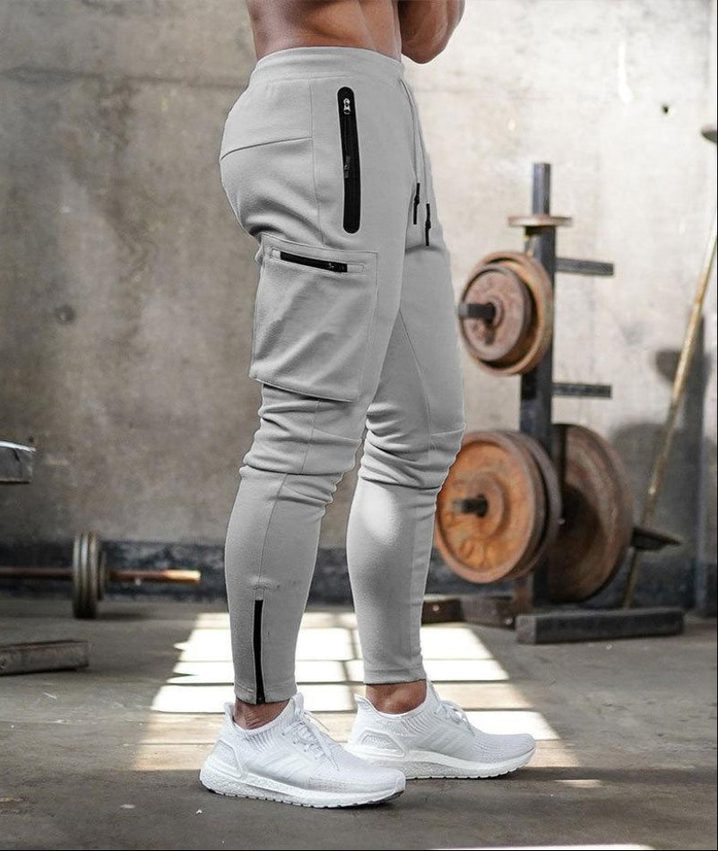 Heren Slim Fit Cargo Joggingbroek | Elastische Taille Trekkoord