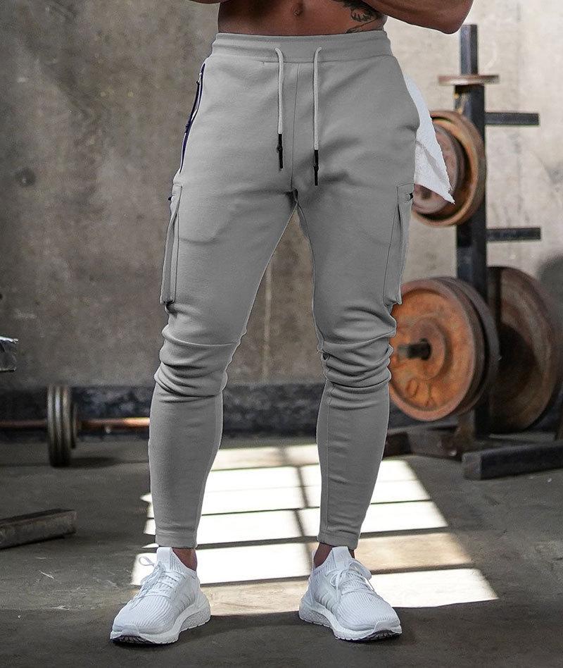 Heren Slim Fit Cargo Joggingbroek | Elastische Taille Trekkoord