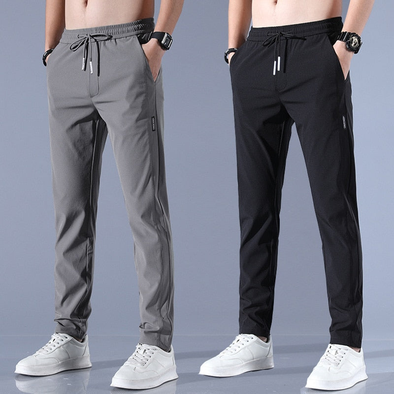 Heren Slim Fit Sportbroek | Ademend Sneldrogend Trekkoord