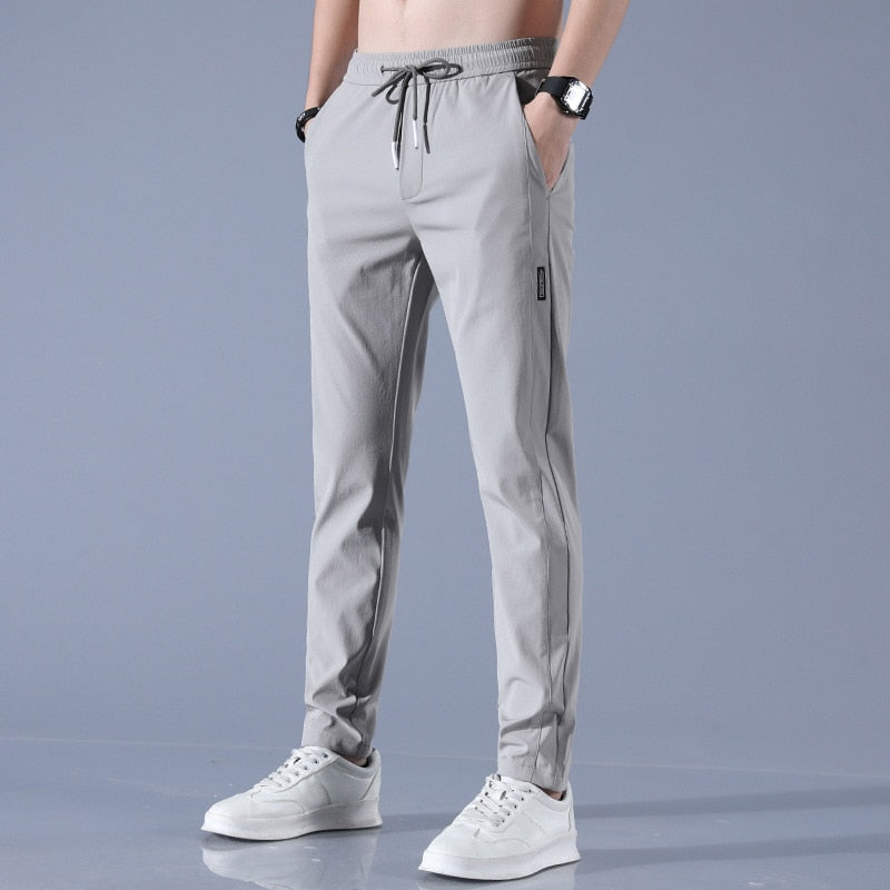 Heren Slim Fit Sportbroek | Ademend Sneldrogend Trekkoord