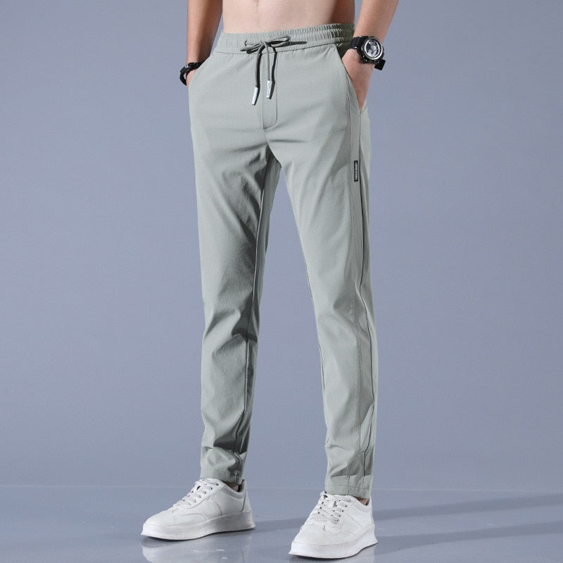 Heren Slim Fit Sportbroek | Ademend Sneldrogend Trekkoord
