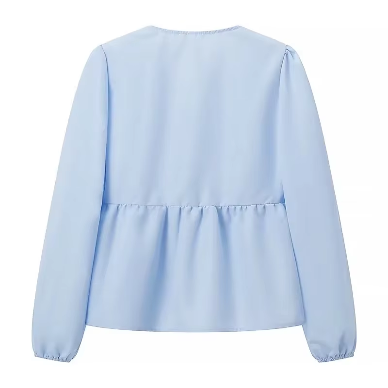 Dames Witte Blouse | Strik Lange Mouwen