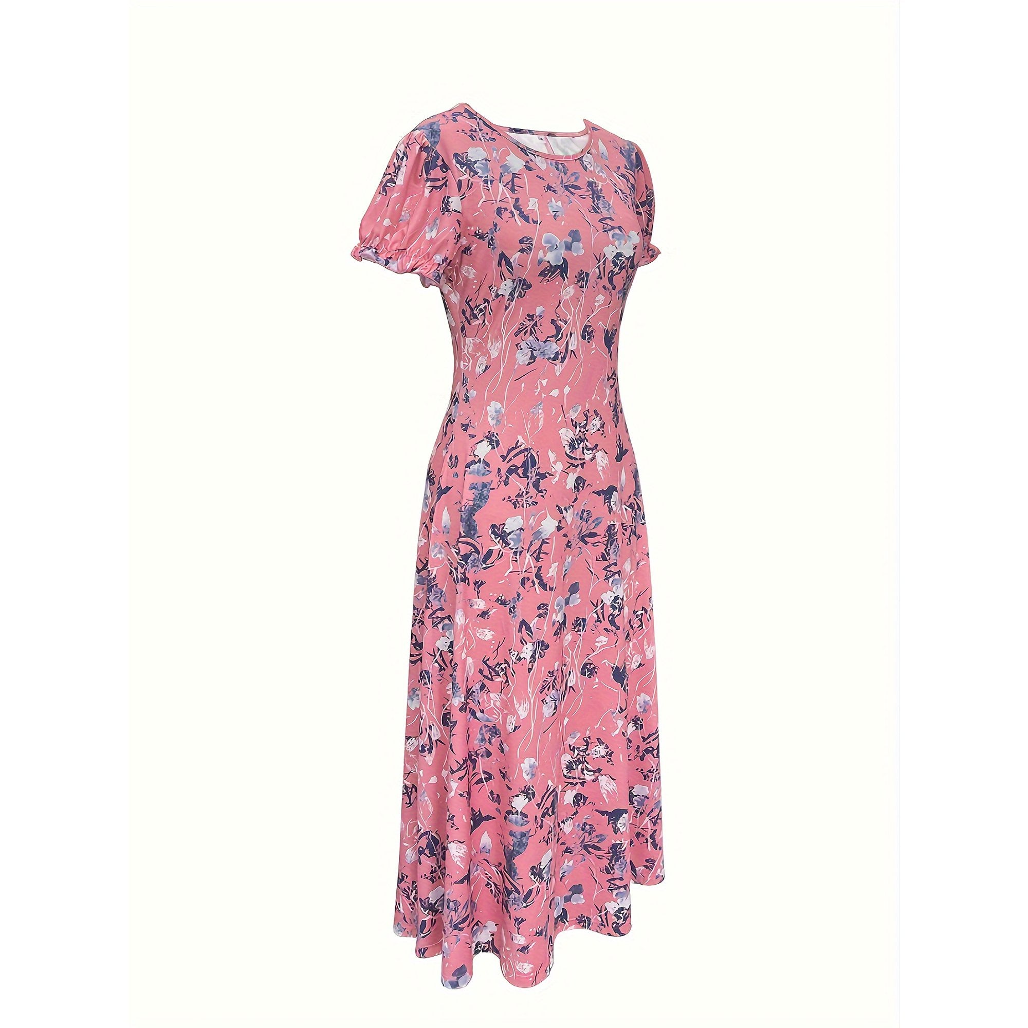 Dames Elegante zomerjurk met bloemenpatroon | Midi