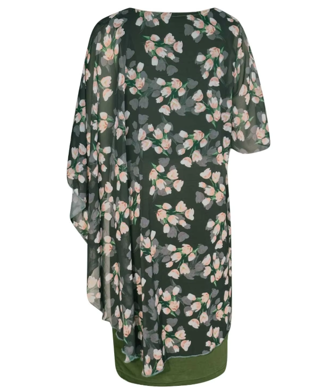 Dames Elegante Chiffon Bruiloftsgast Jurk | Midi