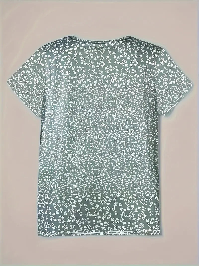 Dames Zomer T-shirt | Kurzarm, Bloemenprint