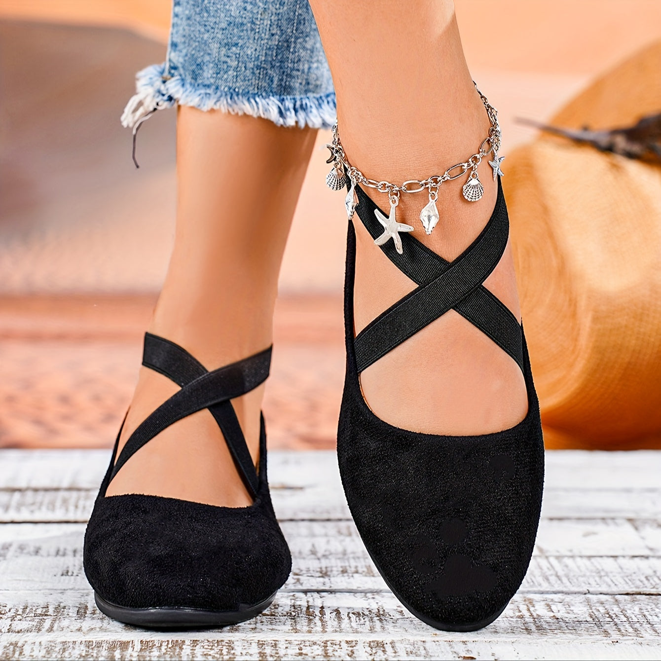 Dames Elegante Ballerina's | Kruisbanden