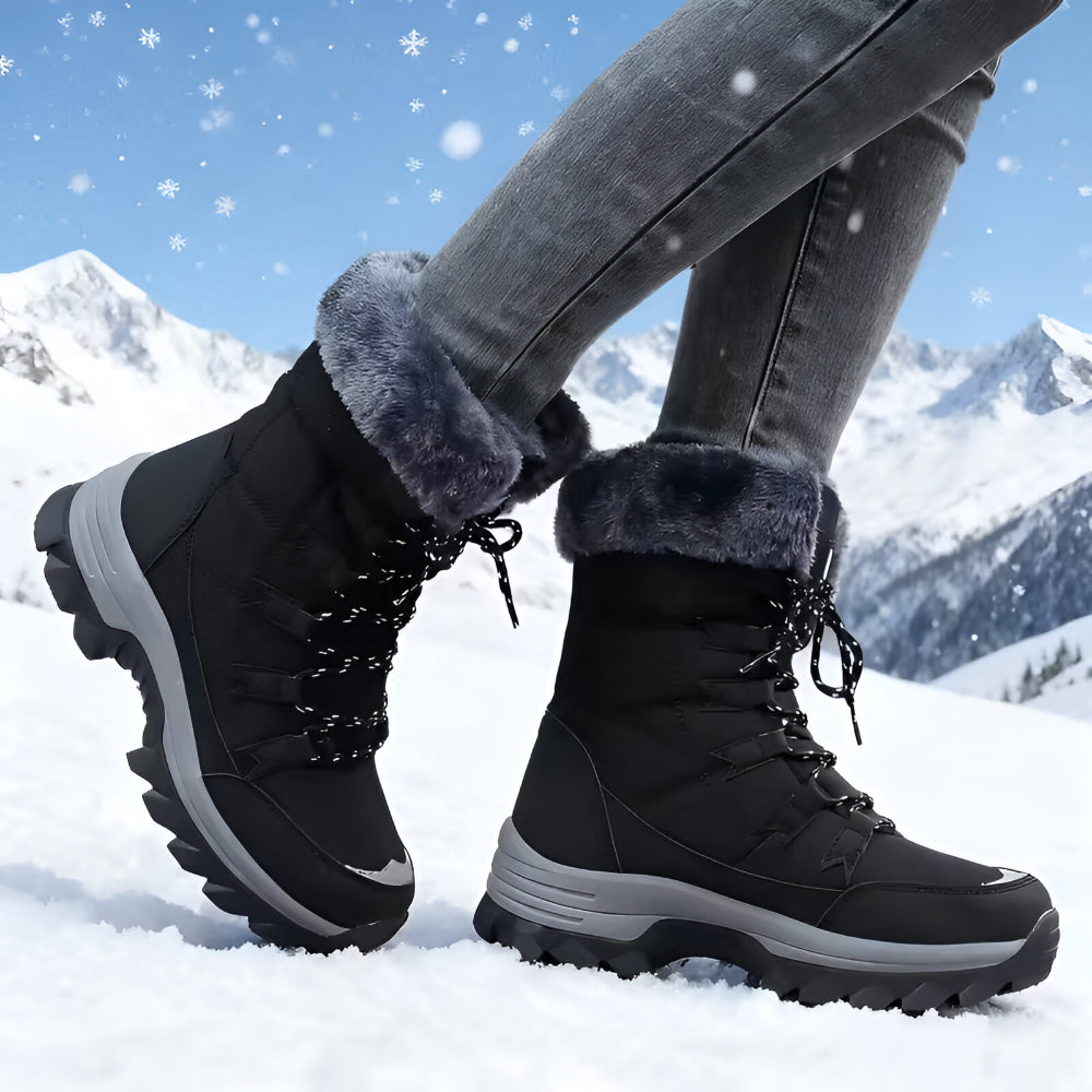 Dames Waterdichte Winterlaarzen – Warm Gevoerd Platform