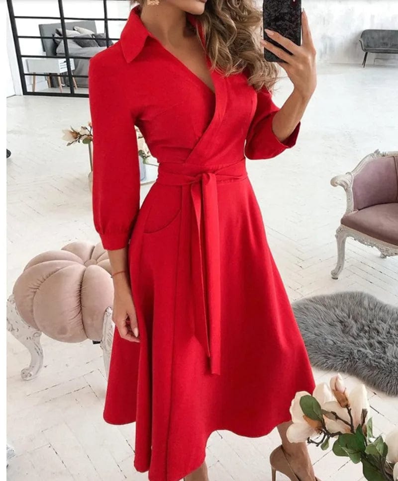 Julia | Abito da Sera Elegante a Pois per Donne | Midi