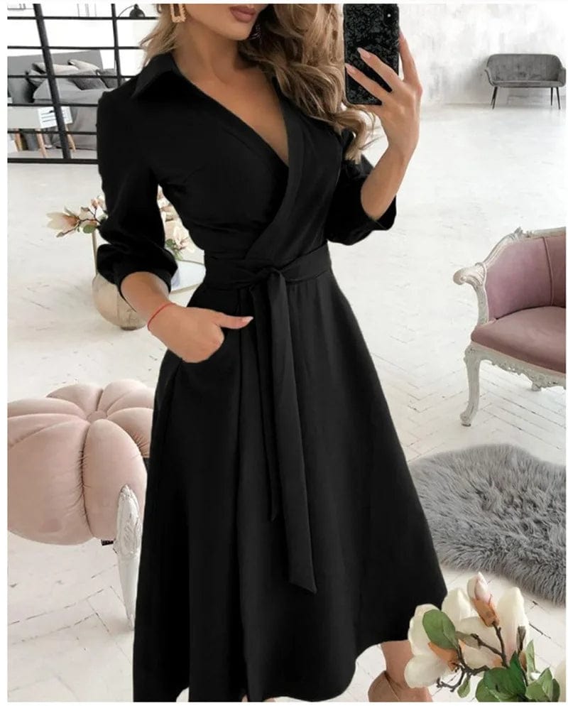 Julia | Abito da Sera Elegante a Pois per Donne | Midi