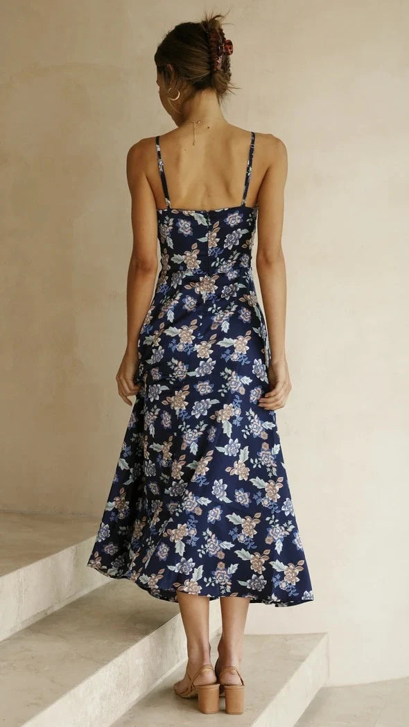 Dames Elegante Tropische Zomerjurk | Midi