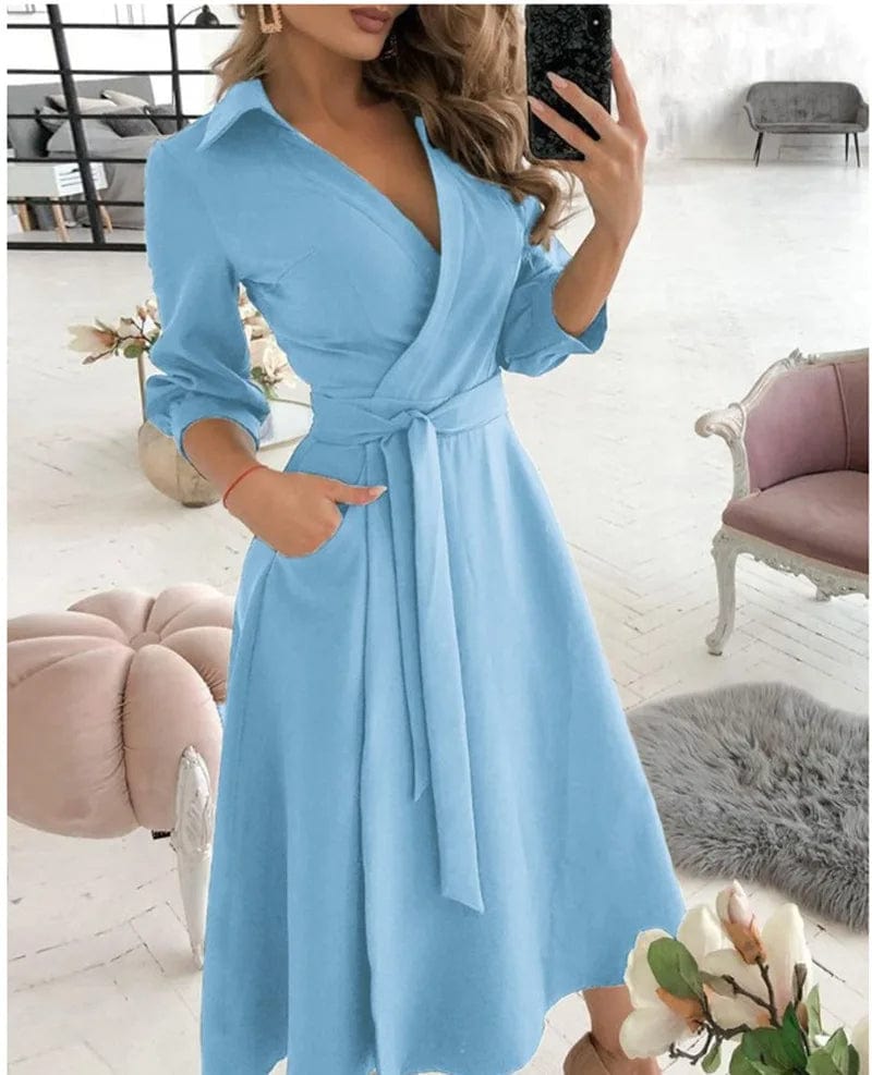 Julia | Abito da Sera Elegante a Pois per Donne | Midi