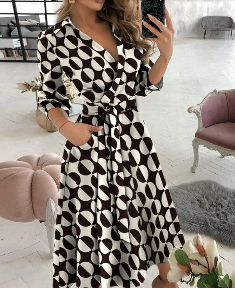 Julia | Abito da Sera Elegante a Pois per Donne | Midi