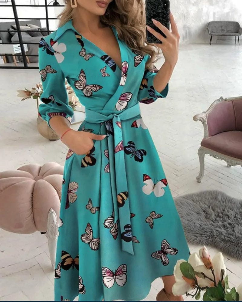 Julia | Abito da Sera Elegante a Pois per Donne | Midi