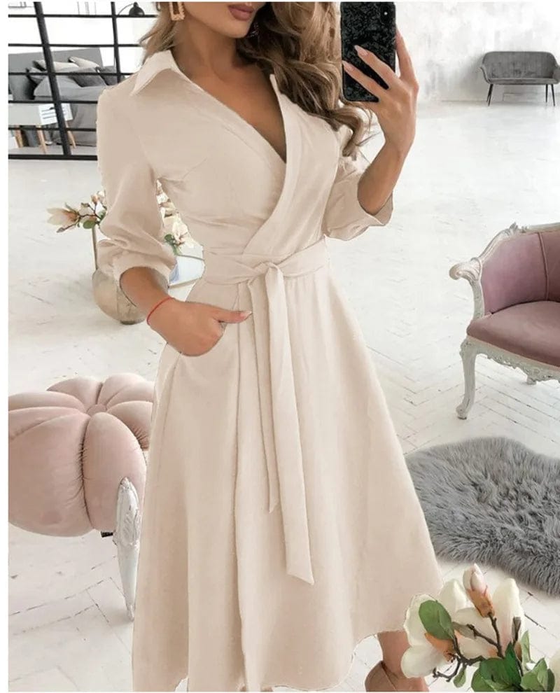 Julia | Abito da Sera Elegante a Pois per Donne | Midi
