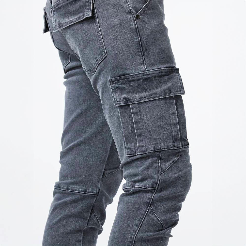 Heren cargo jeans broek | jogging stijl slim-fit