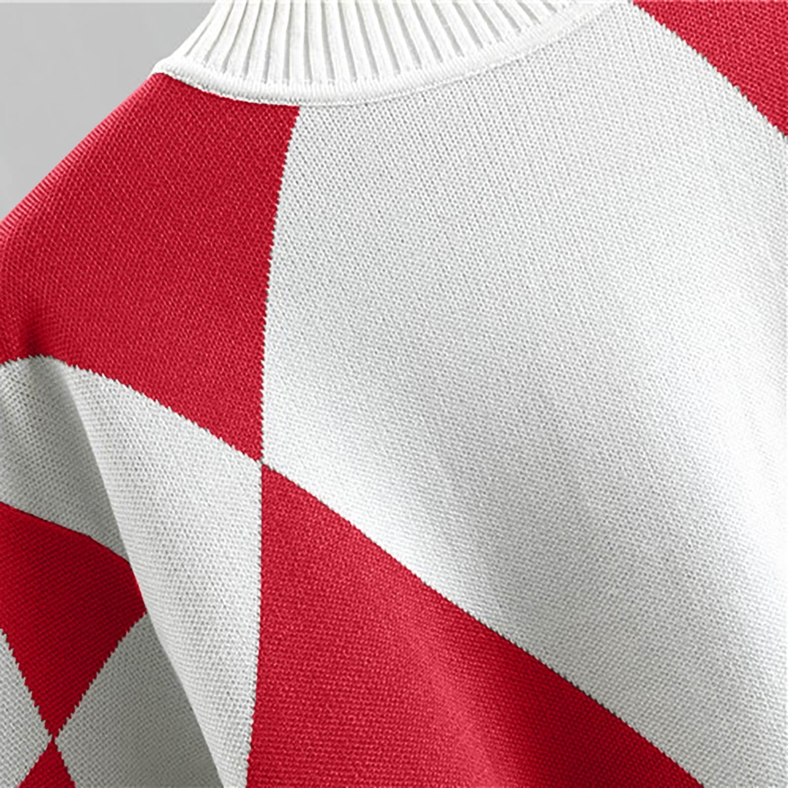 Dames gebreide argyle lounge set | Comfortabel, vintage
