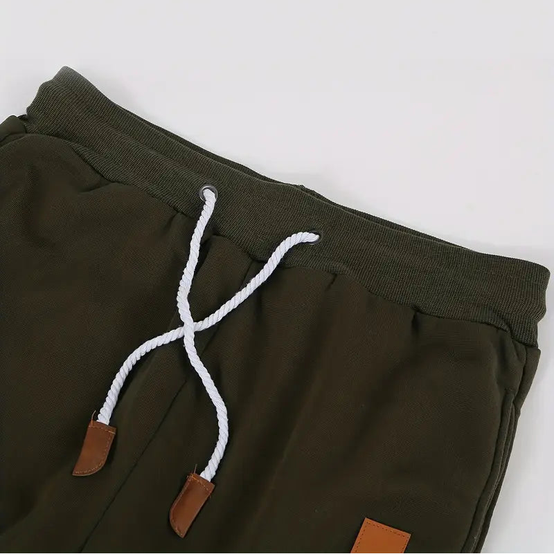 Heren comfortabele joggingbroek katoenmix | Elastische taille trekkoord